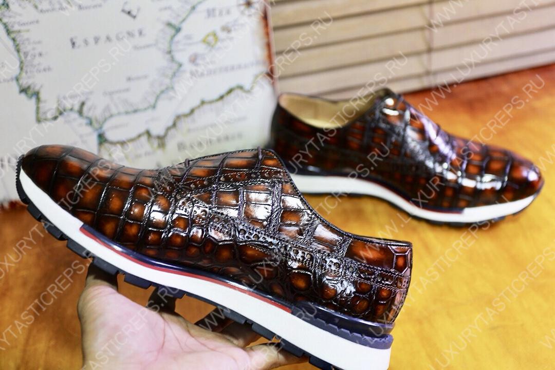 BERLUTI FAST TRACK SNEAKER BROWN S38785-V1