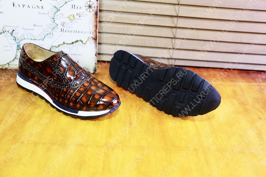 BERLUTI FAST TRACK SNEAKER BROWN S38785-V1