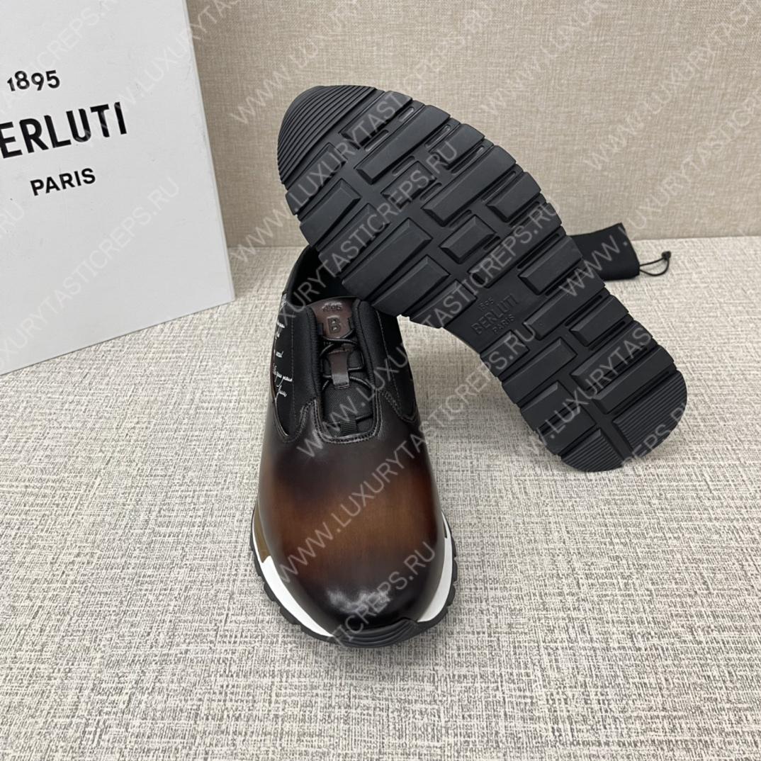 BERLUTI FAST TRACK SNEAKERS BROWN S5541-V2