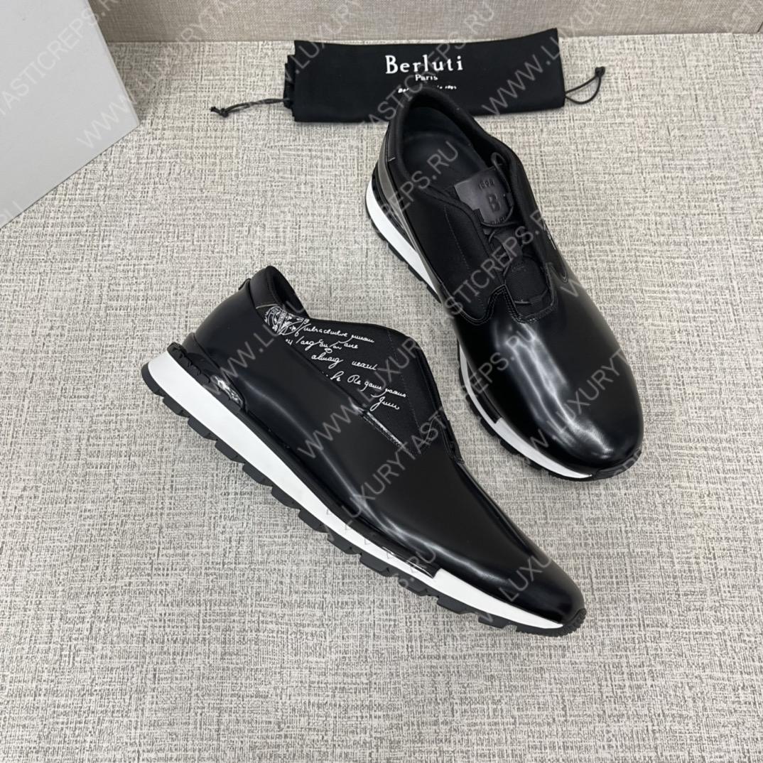 BERLUTI FAST TRACK SNEAKERS BLACK S5541-V2