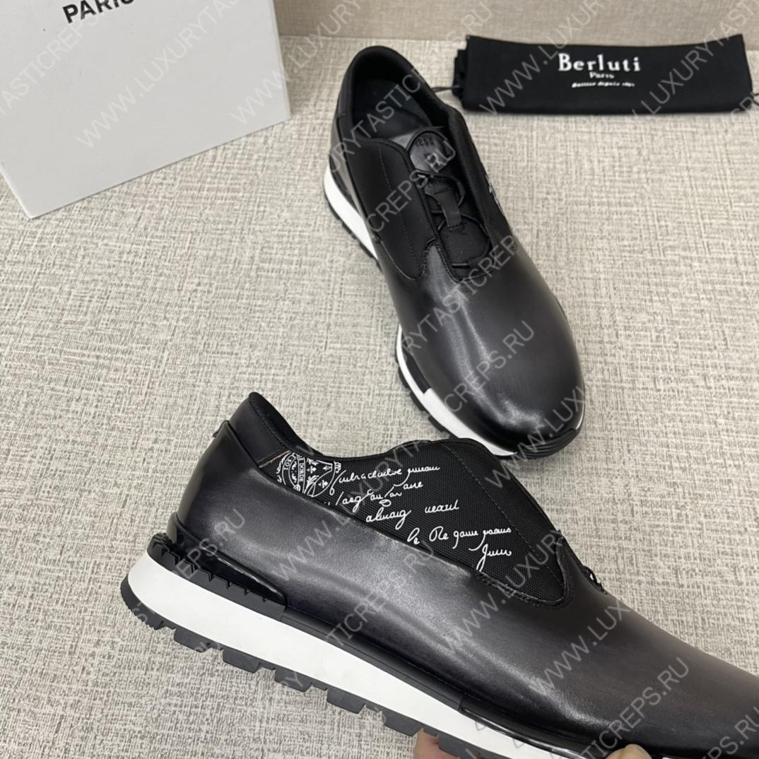 BERLUTI FAST TRACK SNEAKERS BLACK S5541-V2