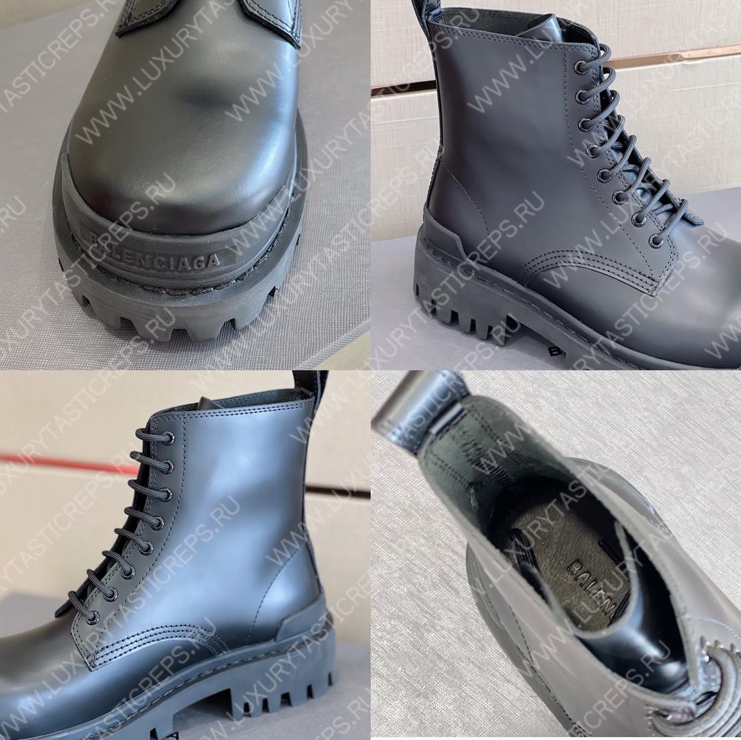 Ba*len*cia*ga strike lace-up boot black 590974wa