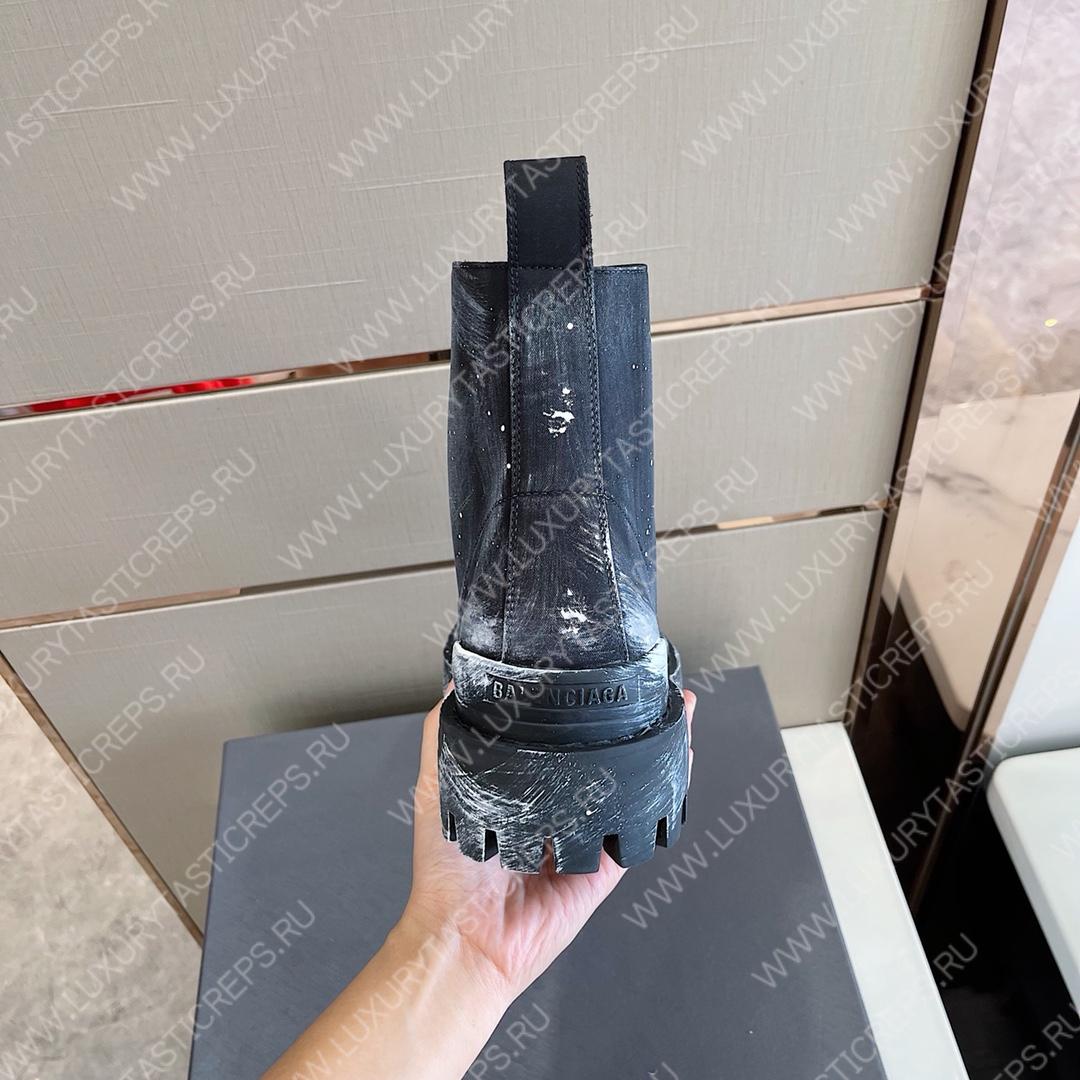 BLANECIAGA STRIKE LACE-UP BOOT BLACK 590974WA