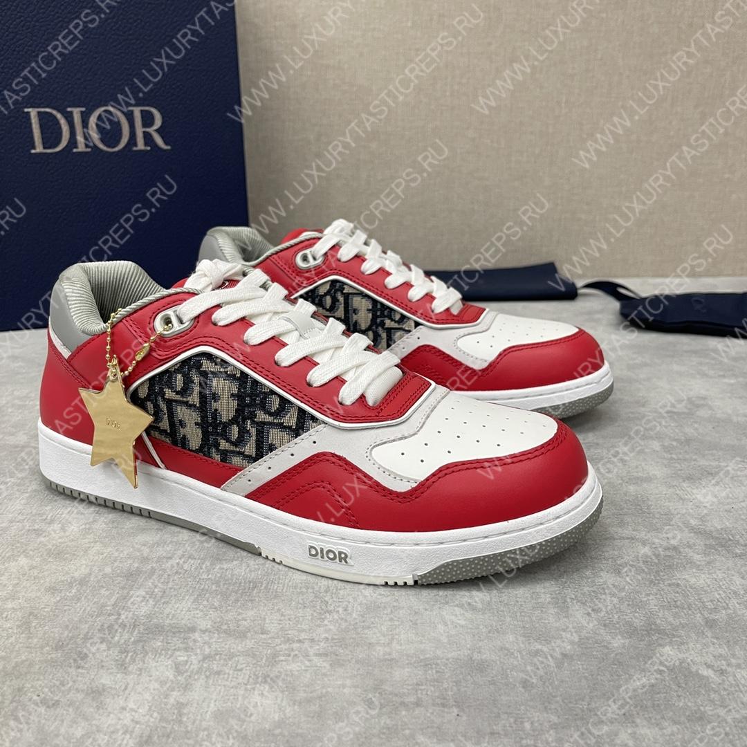 D*or b27 low-top sneaker red and white am1vi327tcch