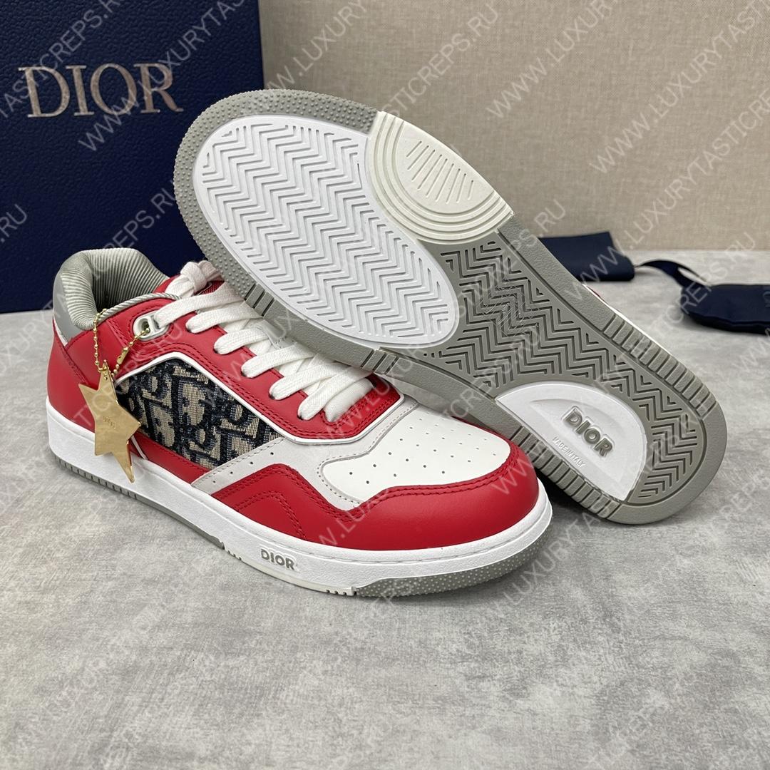 D*or b27 low-top sneaker red and white am1vi327tcch