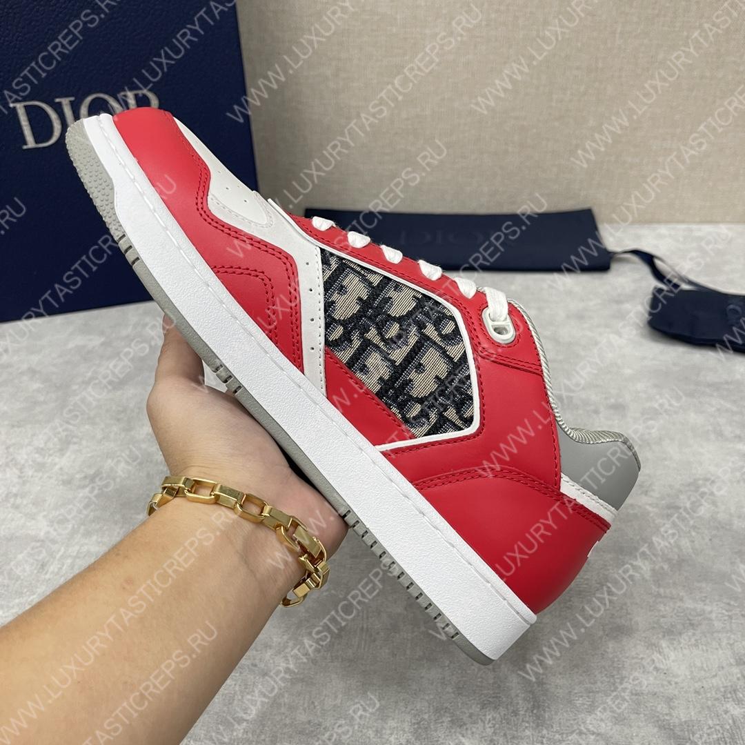 D*or b27 low-top sneaker red and white am1vi327tcch