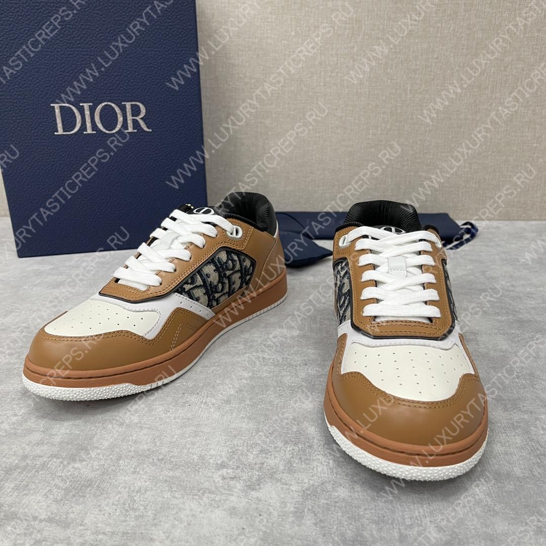 D*or b27 low-top sneaker brown and cream am1vi327tcch