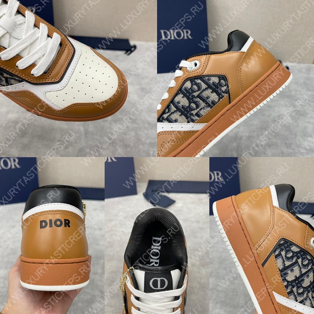 D*or b27 low-top sneaker brown and cream am1vi327tcch