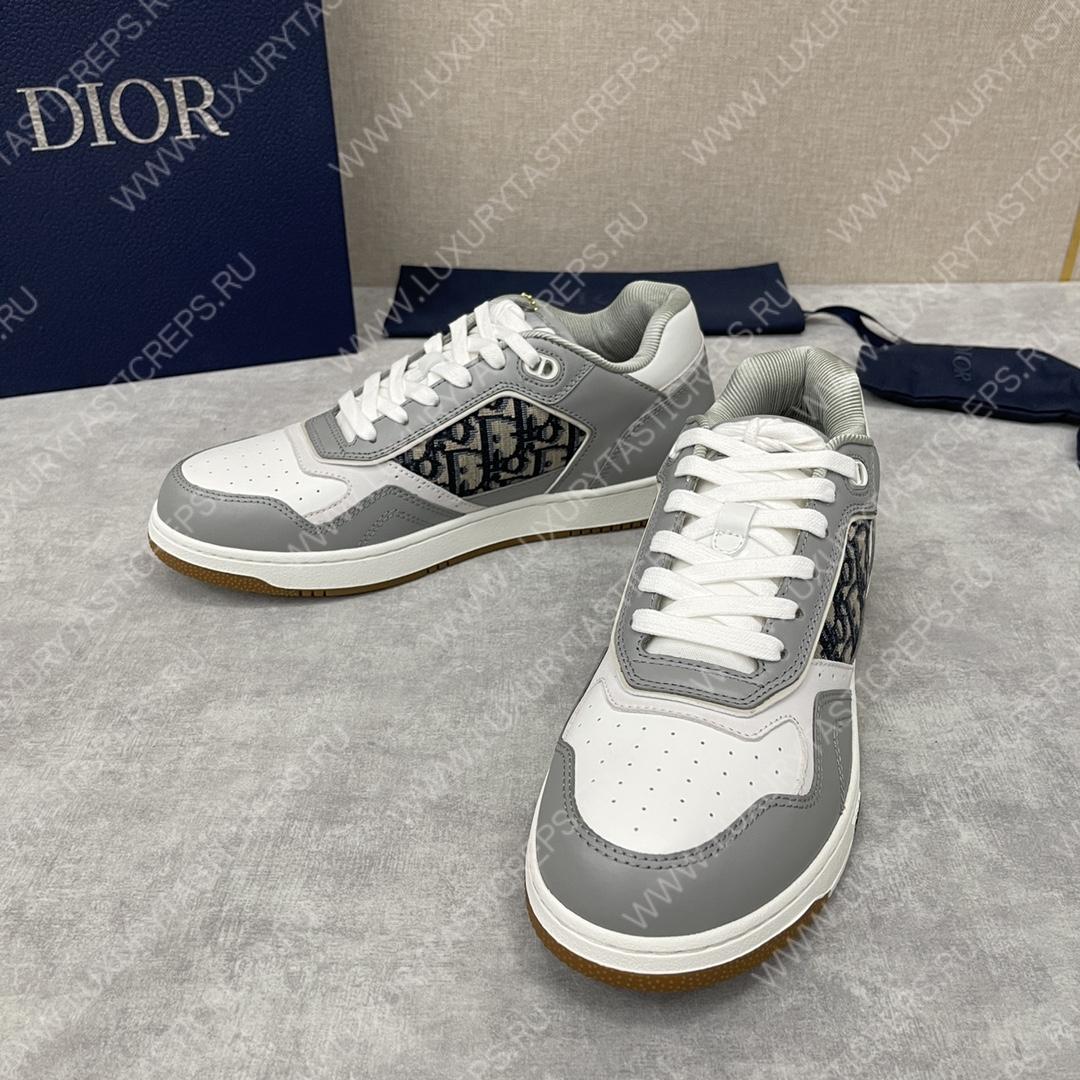 D*or b27 low-top sneaker grey and white am1vi327tcch