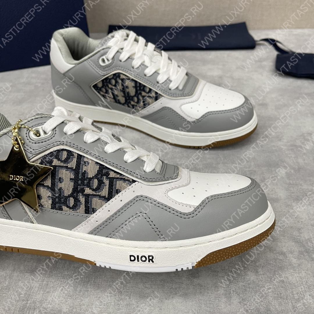 D*or b27 low-top sneaker grey and white am1vi327tcch