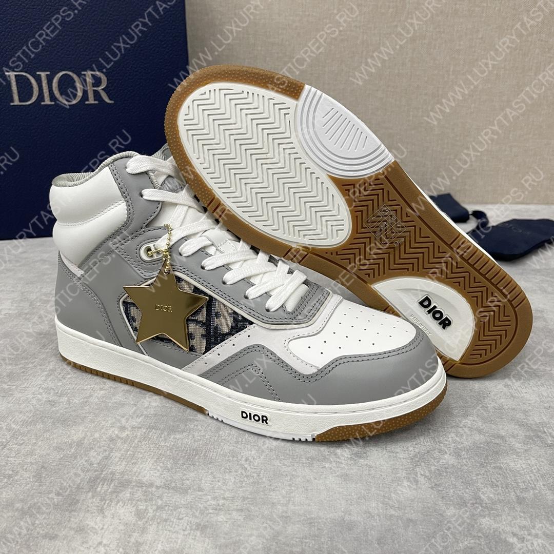 D*or b27 high-top sneaker grey and white am1vi327tcch