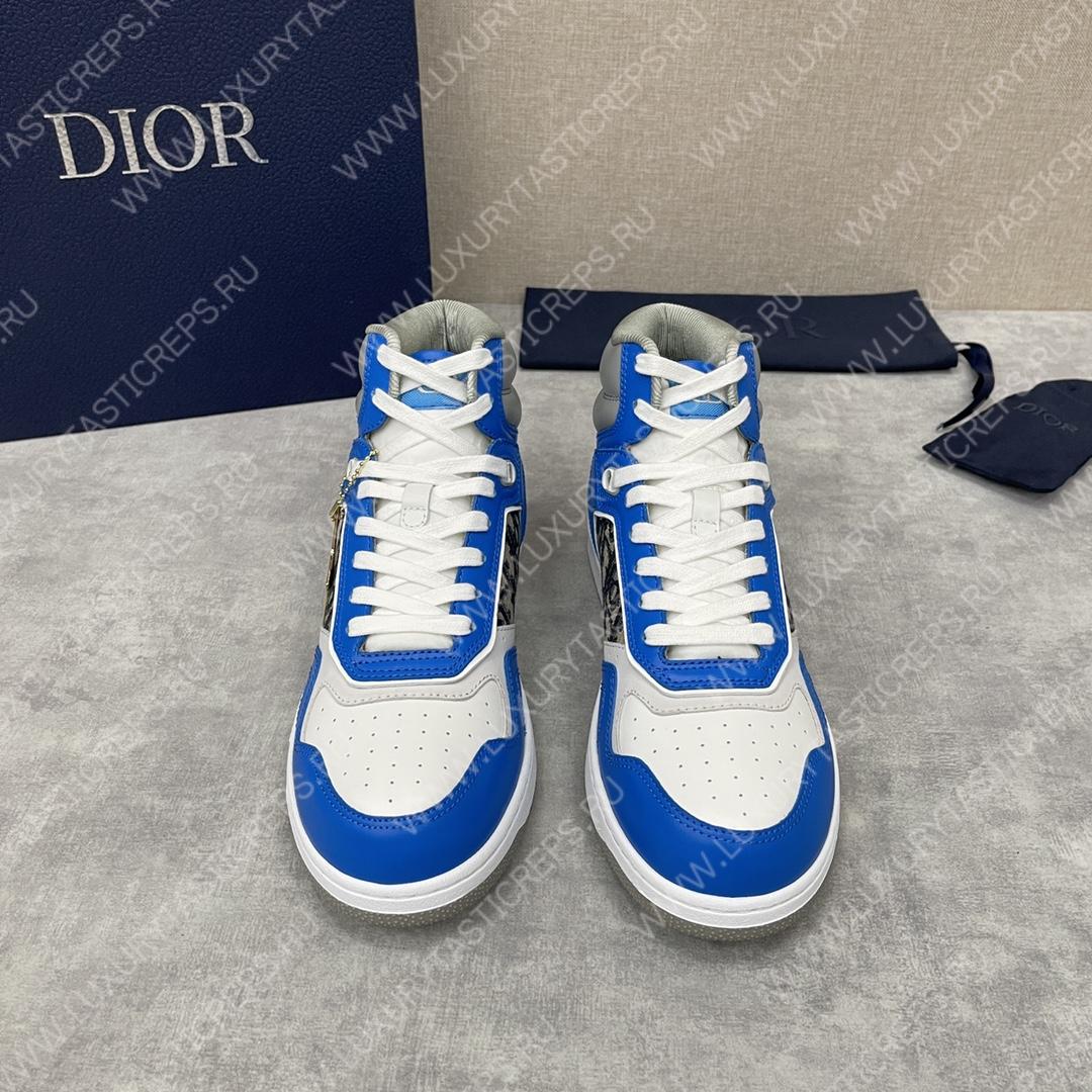 D*or b27 high-top sneaker blue and white am1vi327tcch