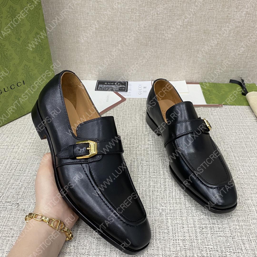 G*u*i signora monk strap shoes black m60173