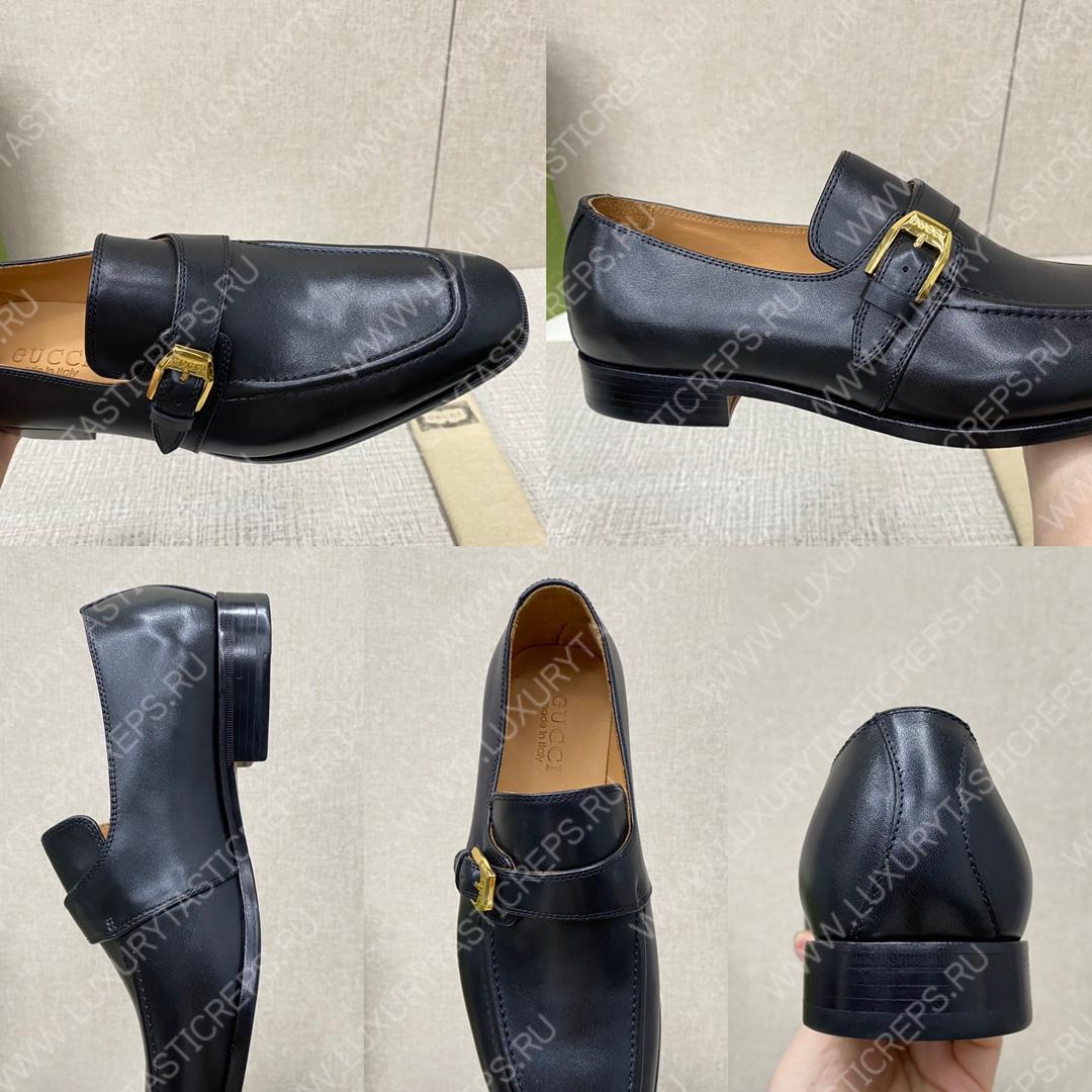 G*u*i signora monk strap shoes black m60173