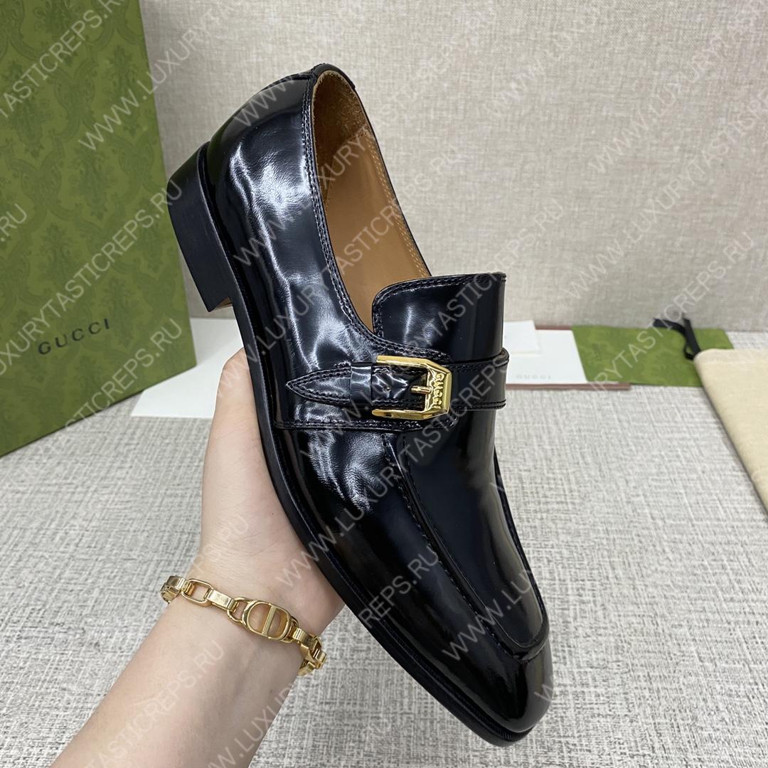 G*u*i signora monk strap shoes black m60173