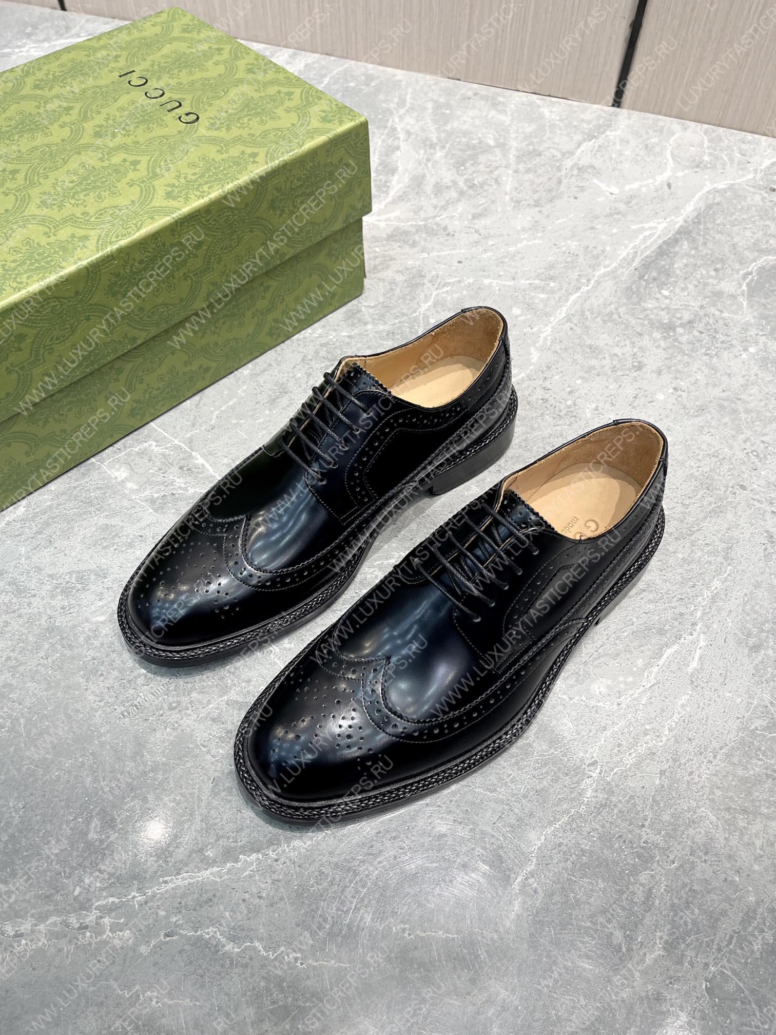 G*u*i men’s lace-up shoe black 723694