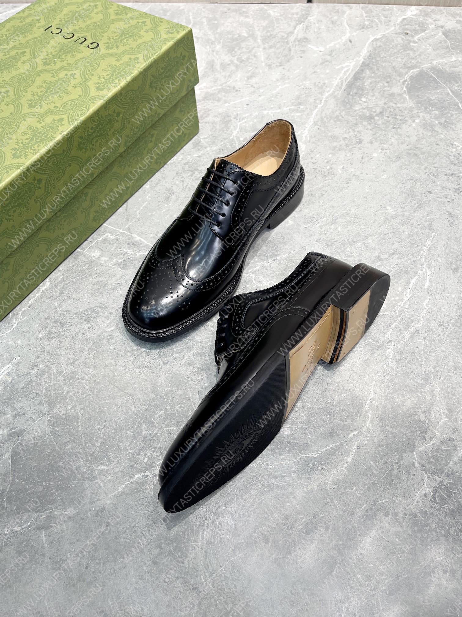 G*u*i men’s lace-up shoe black 723694