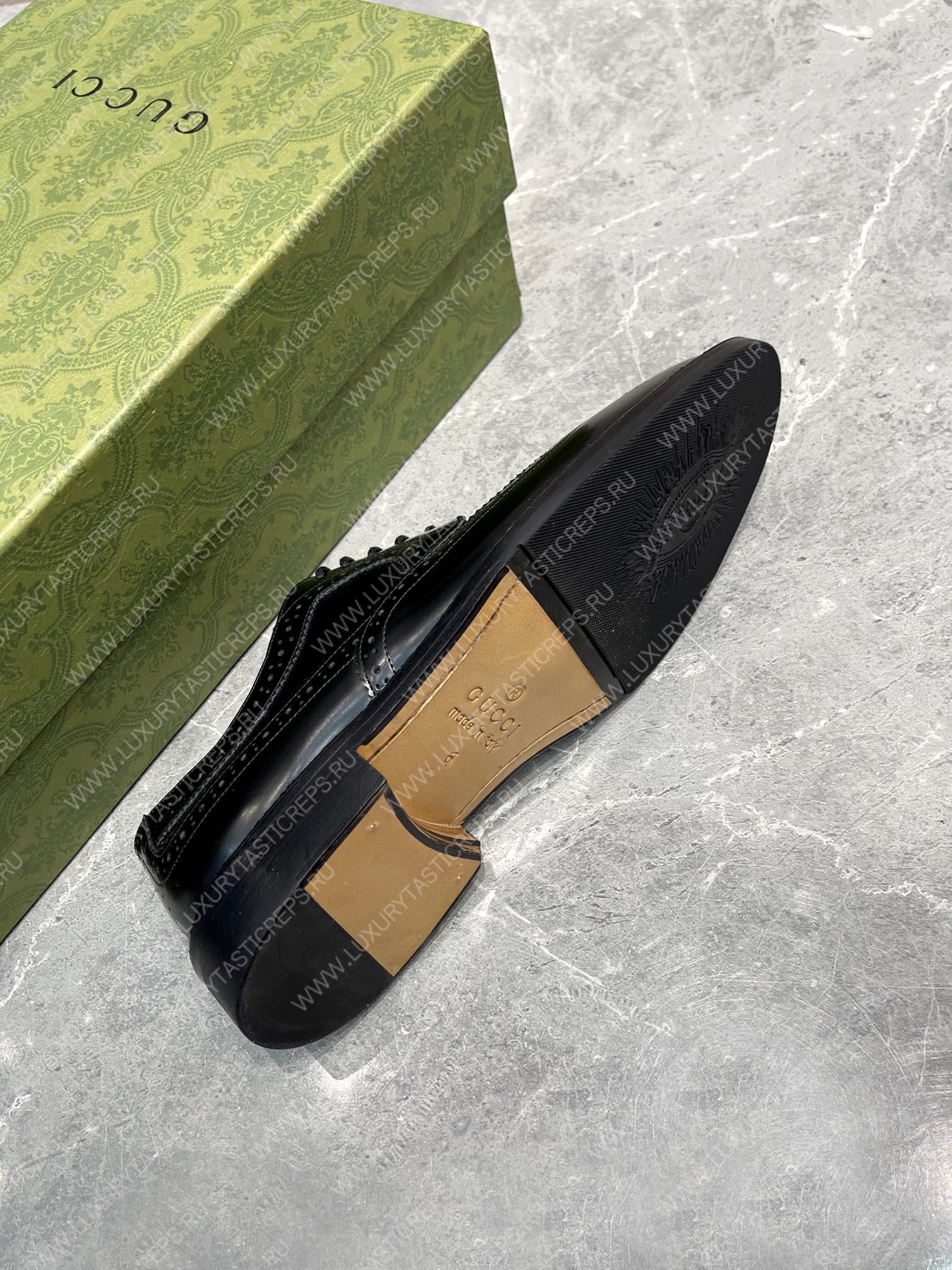 G*u*i men’s lace-up shoe black 723694