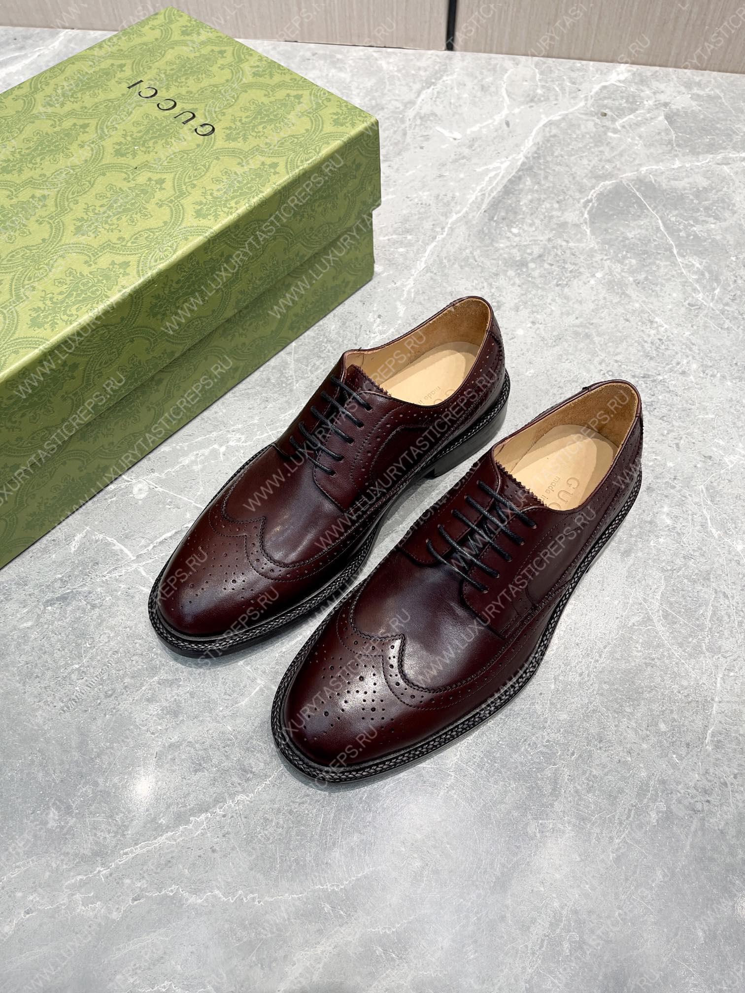 G*u*i men’s lace-up shoe burgundi 723694