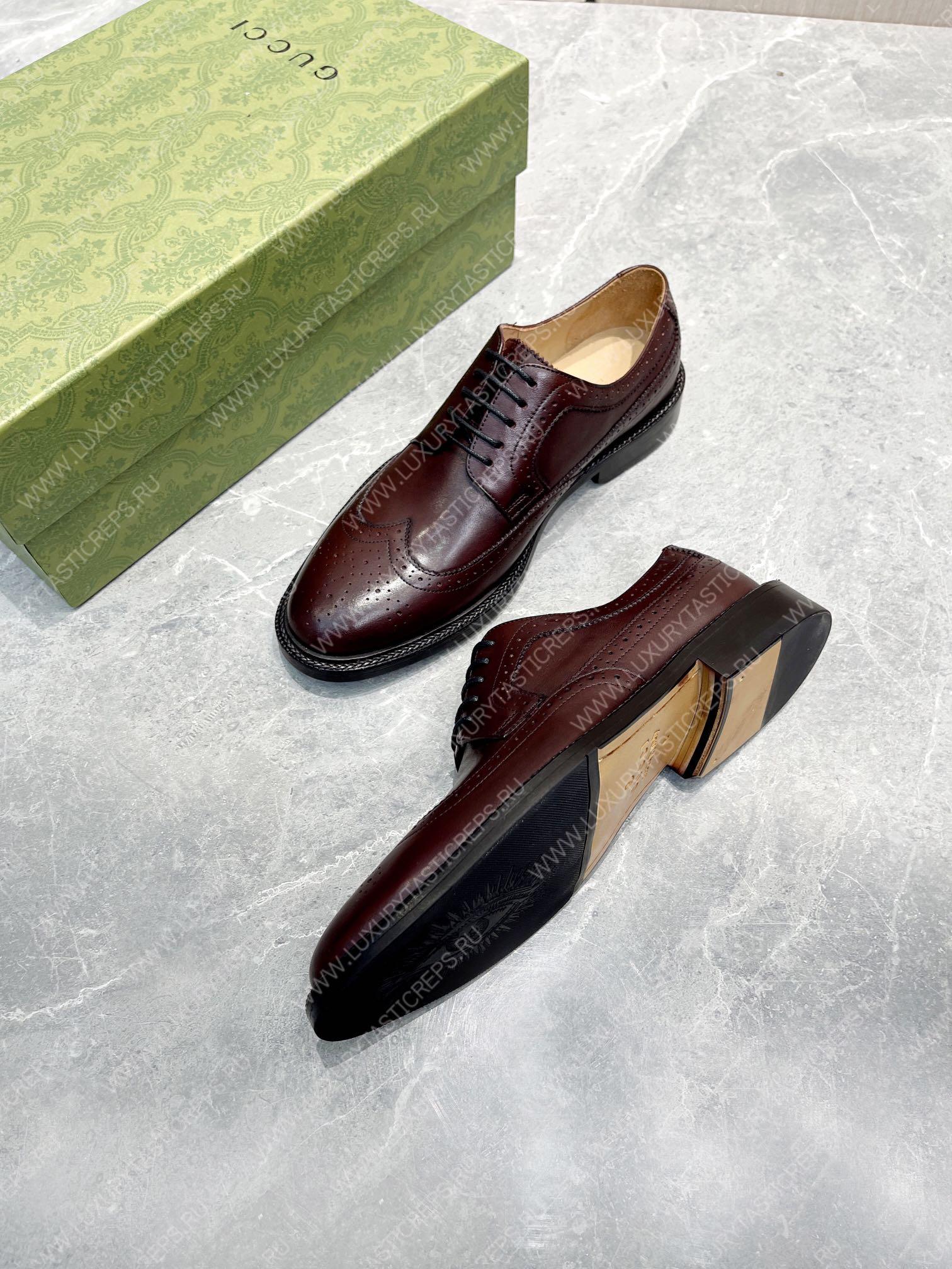 G*u*i men’s lace-up shoe burgundi 723694