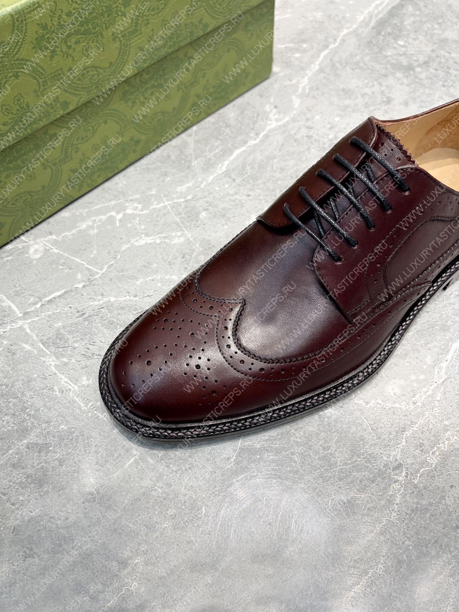 G*u*i men’s lace-up shoe burgundi 723694