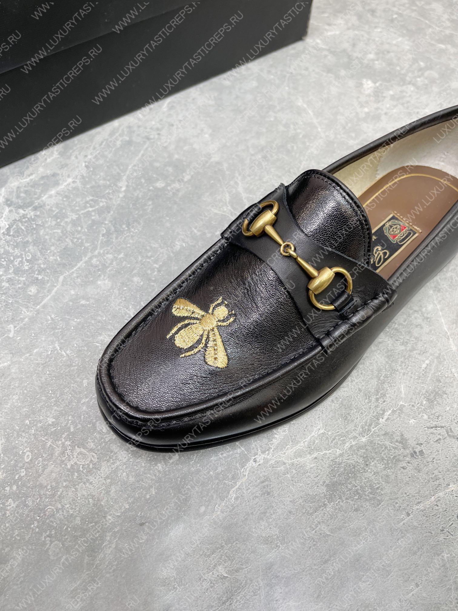 G*u*i animalier loafer black 307929