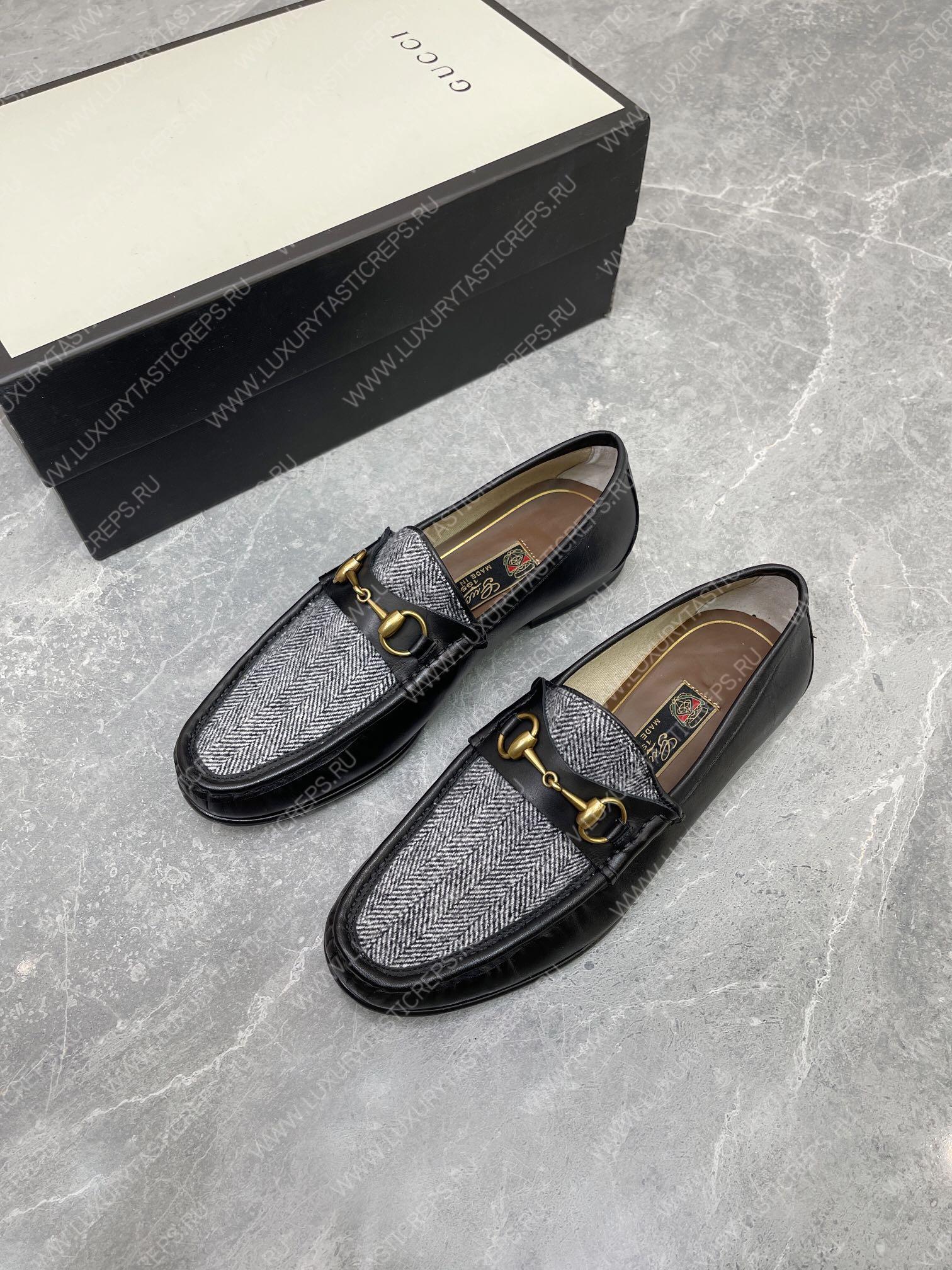 G*u*i 1953 horsebit loafer black and white 307929
