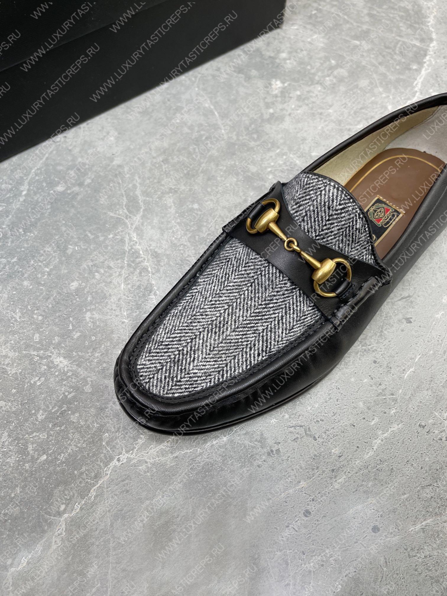 G*u*i 1953 horsebit loafer black and white 307929