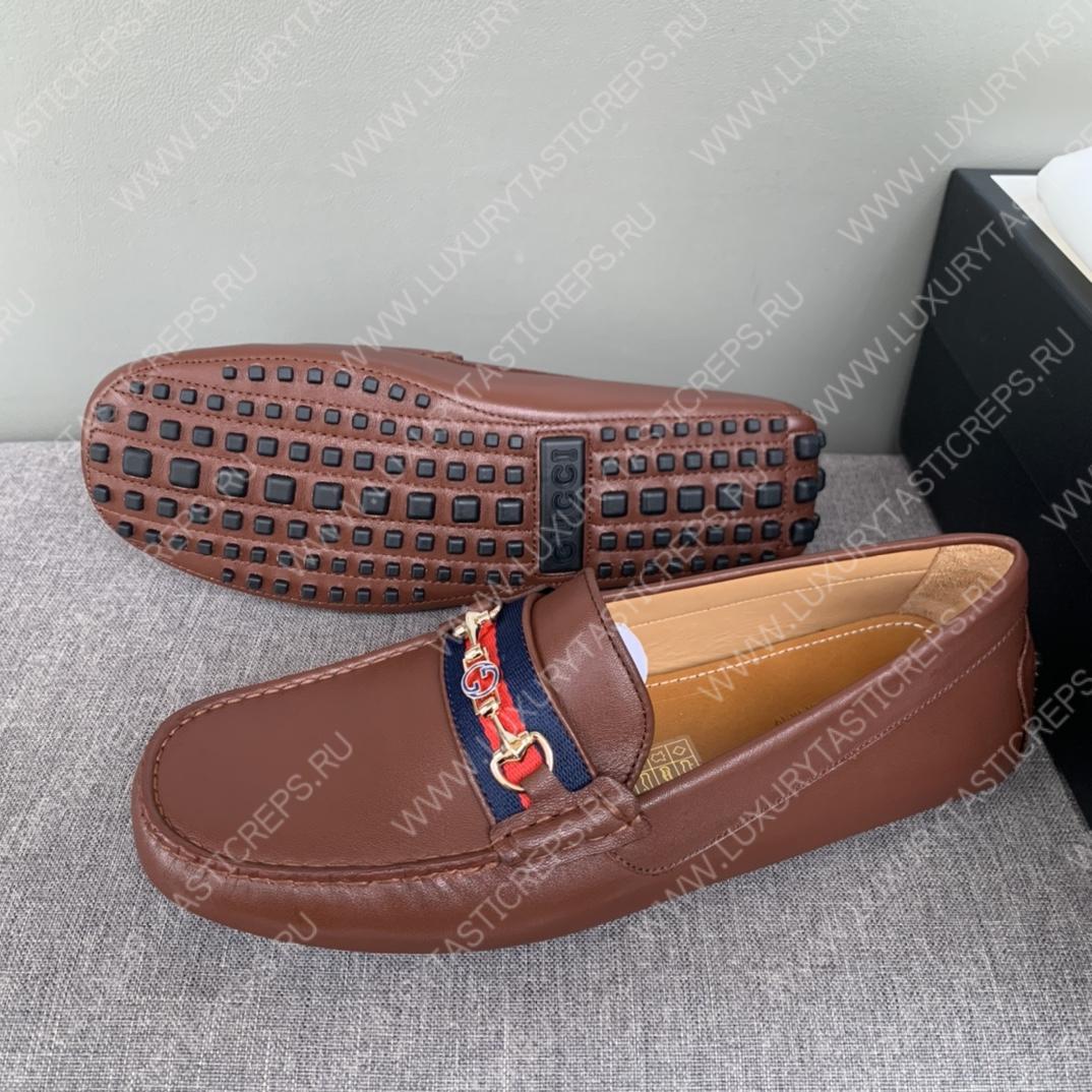 G*u*i men’s 1953 horsebit loafer brown 307929