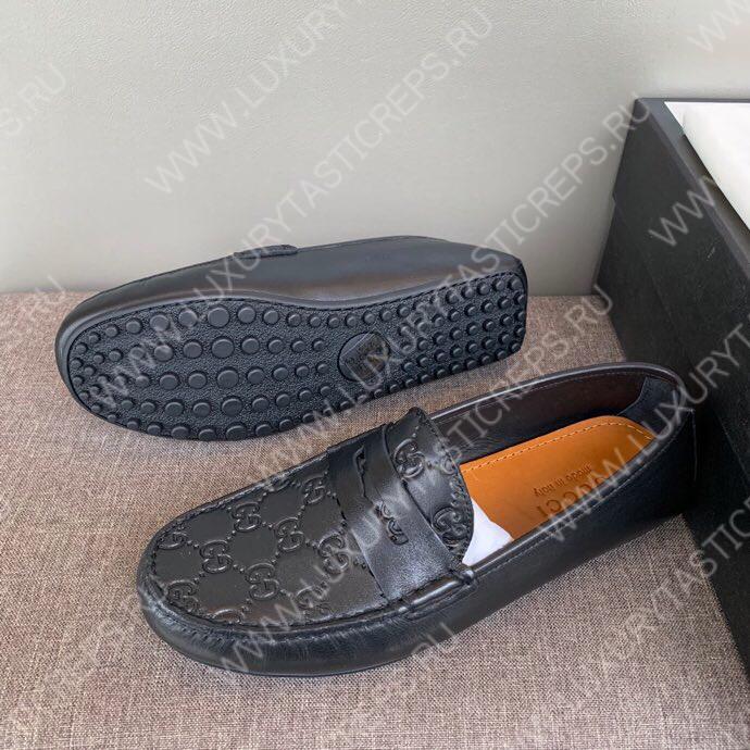 G*u*i men’s 1953 horsebit loafer with g web black 307929