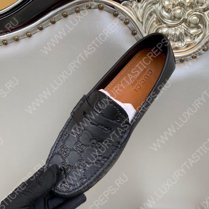 G*u*i men’s 1953 horsebit loafer with g web black 307929