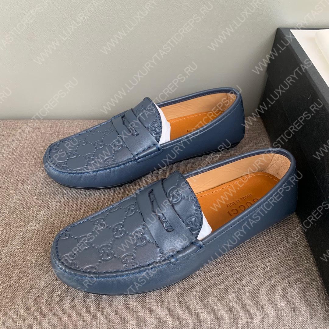 G*u*i men’s 1953 horsebit loaferwith g web dark grey 307929