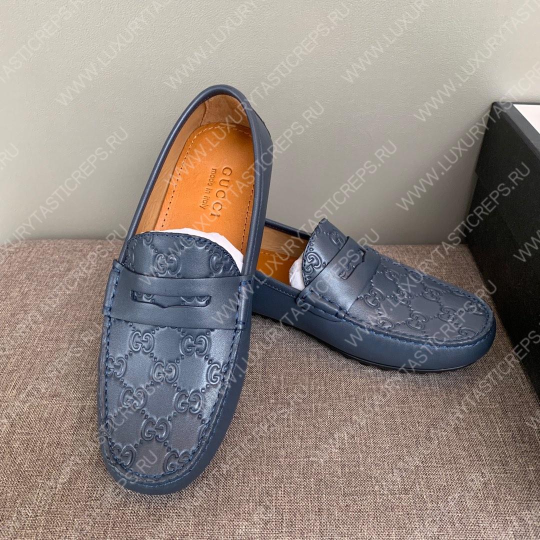 G*u*i men’s 1953 horsebit loaferwith g web dark grey 307929