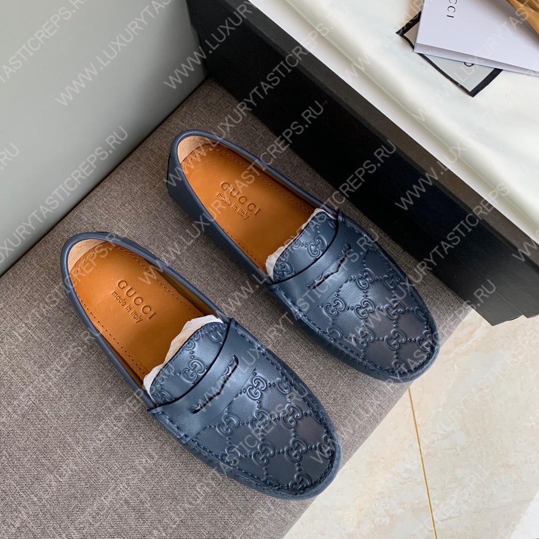 G*u*i men’s 1953 horsebit loaferwith g web dark grey 307929