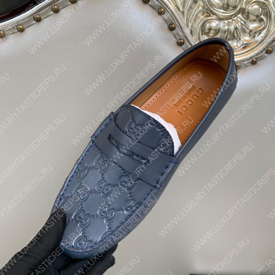 G*u*i men’s 1953 horsebit loaferwith g web dark grey 307929