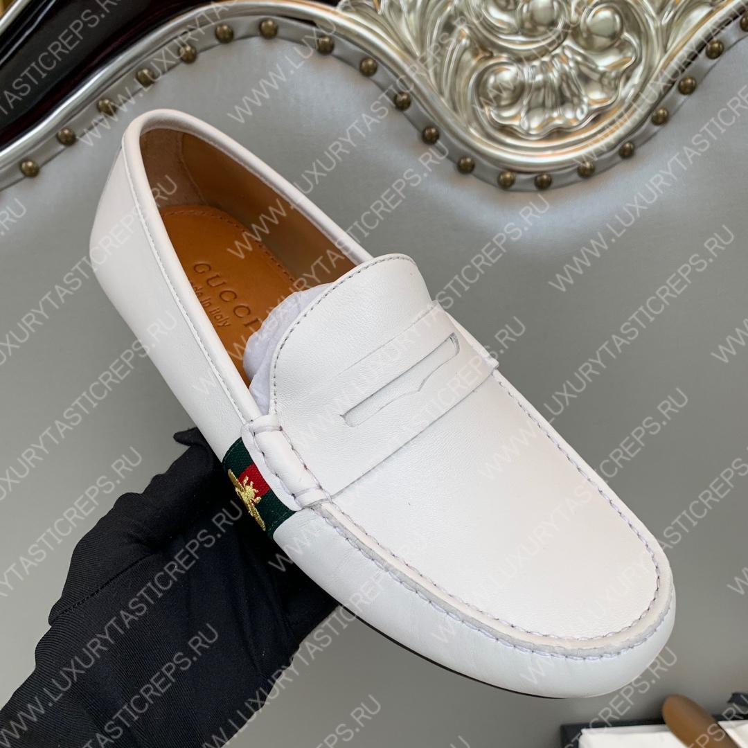 G*u*i men’s 1953 horsebit loafer white 307929