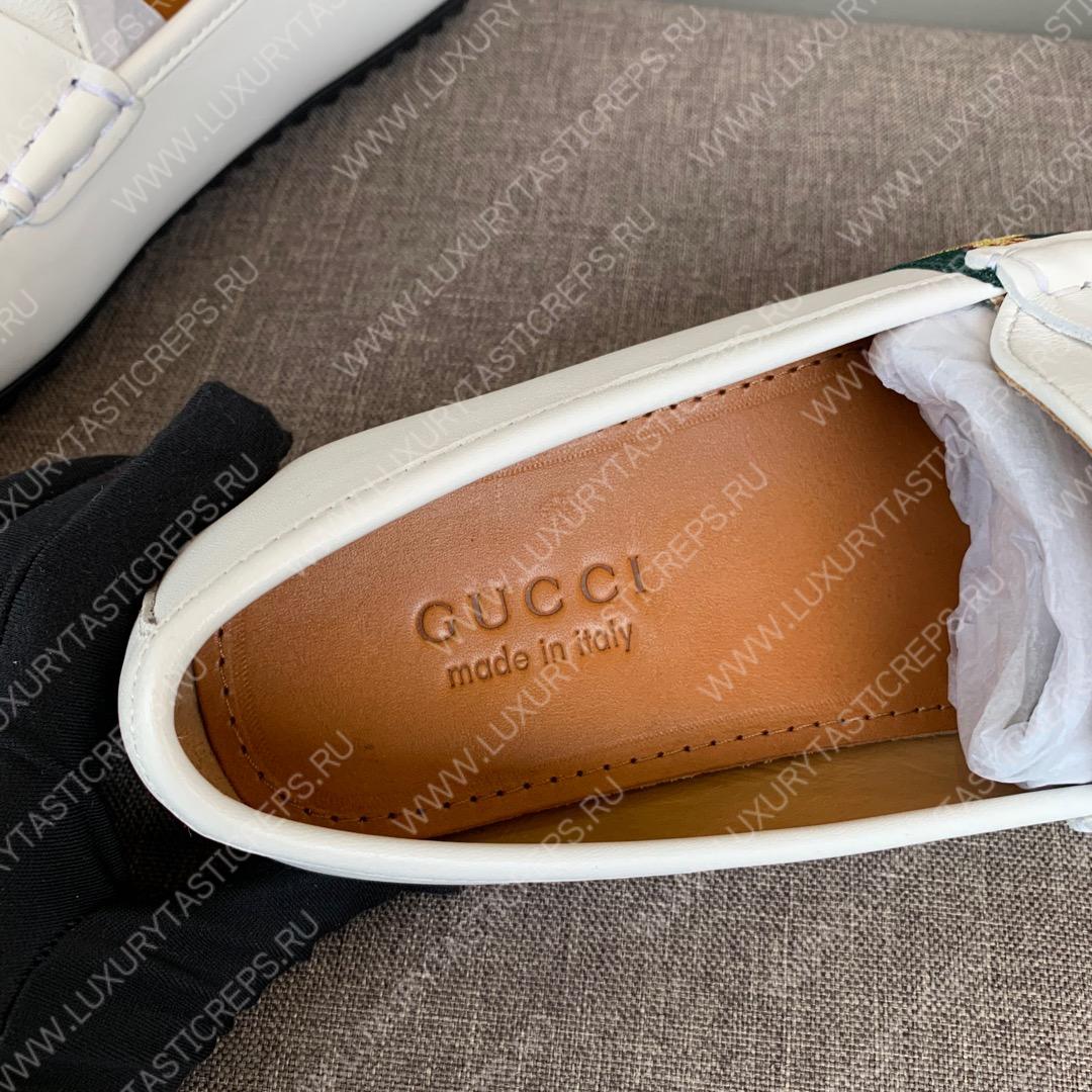 G*u*i men’s 1953 horsebit loafer white 307929