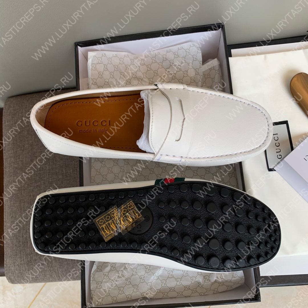 G*u*i men’s 1953 horsebit loafer white 307929