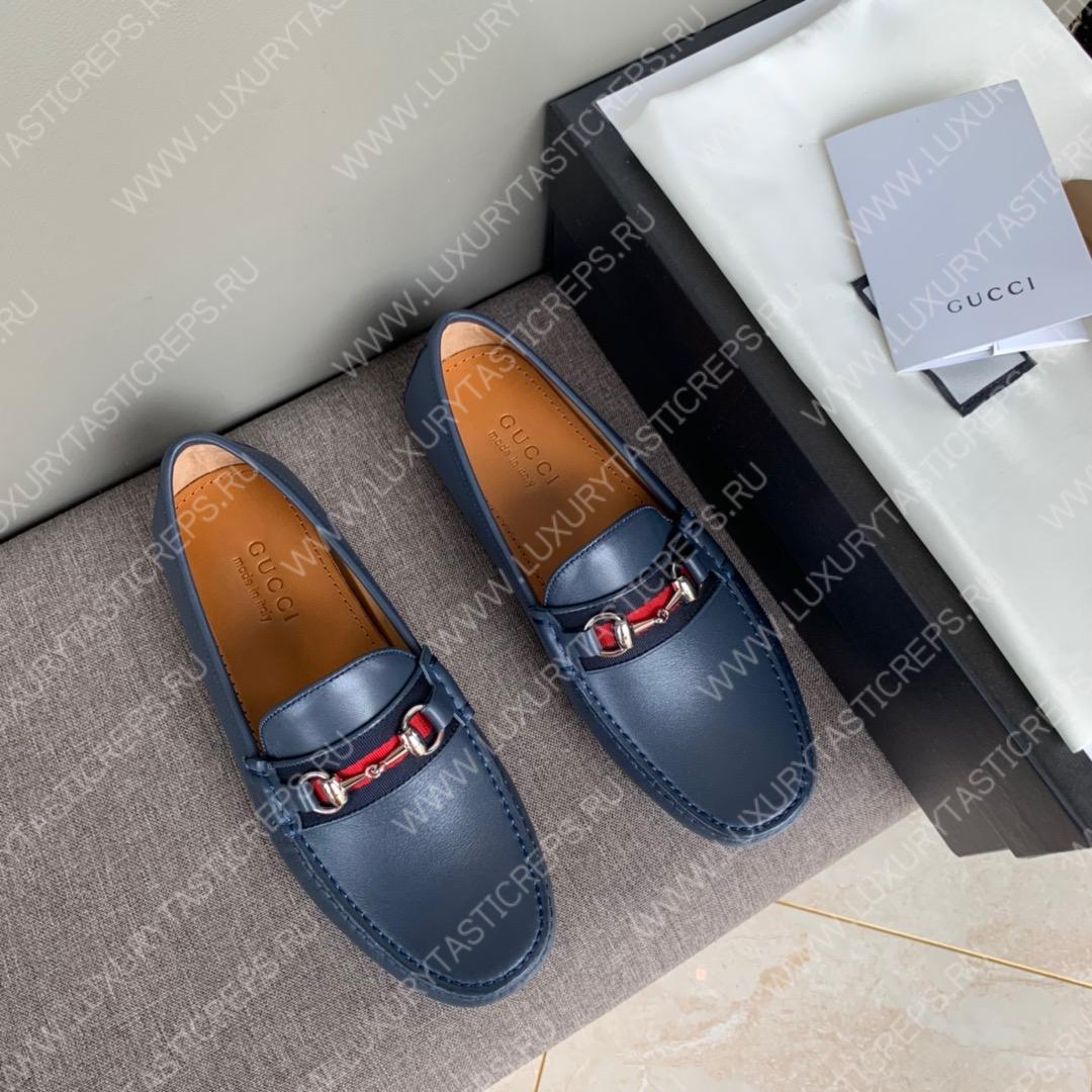 G*u*i men’s 1953 horsebit loafer dark grey 307929