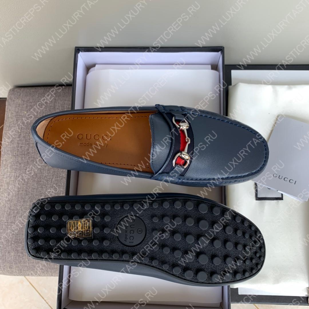 G*u*i men’s 1953 horsebit loafer dark grey 307929