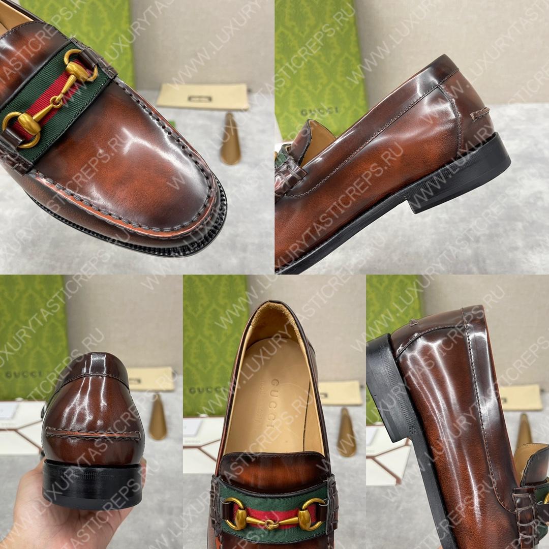 G*u*i loafer with horsebit brown 655579