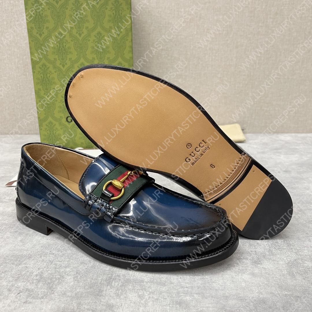 G*u*i loafer with horsebit blue 655579