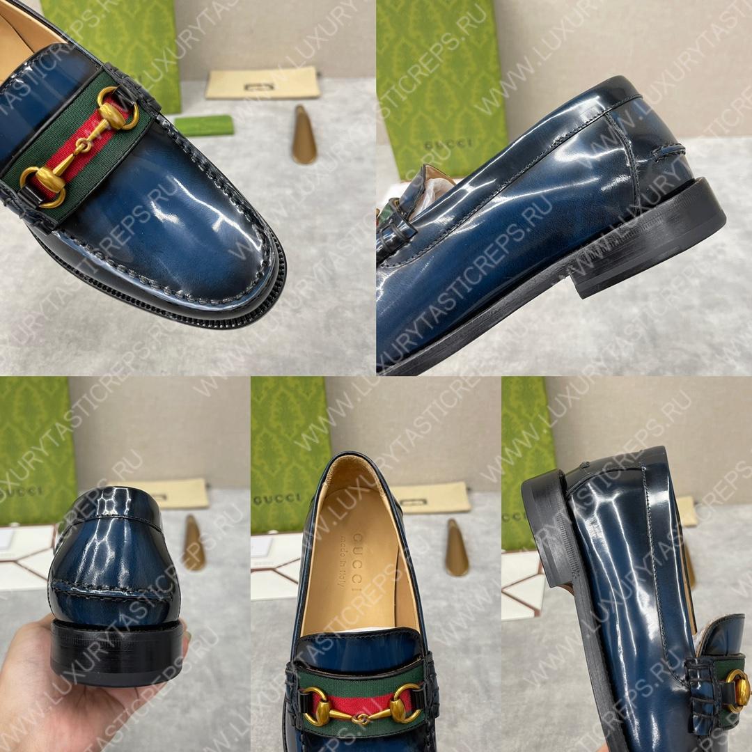 G*u*i loafer with horsebit blue 655579
