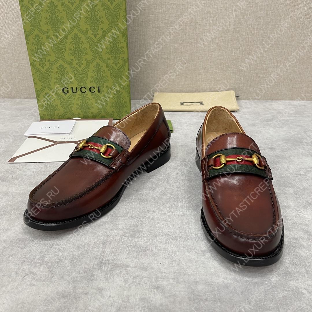 G*u*i loafer with horsebit brown 655579