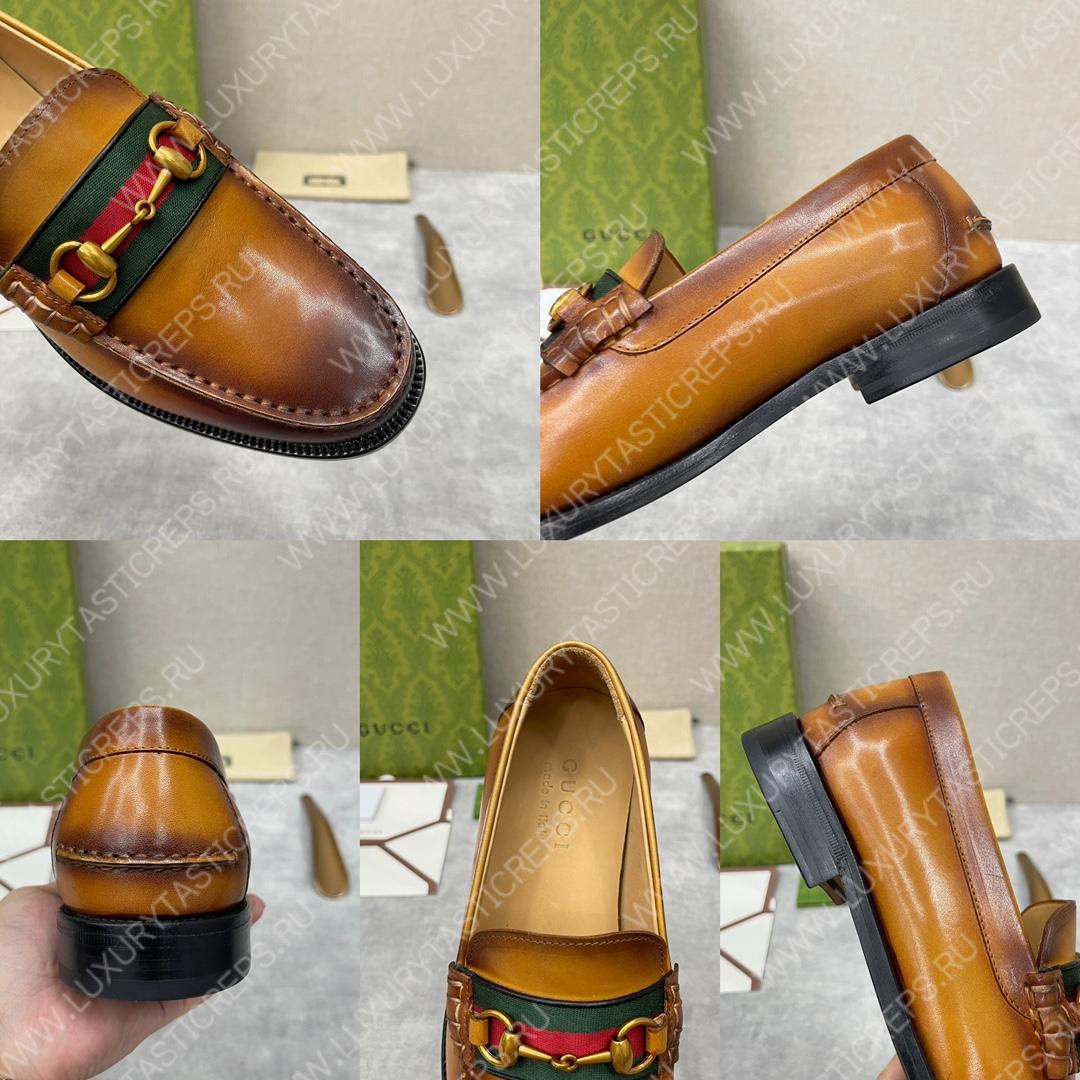 G*u*i loafer with horsebit brown 655579