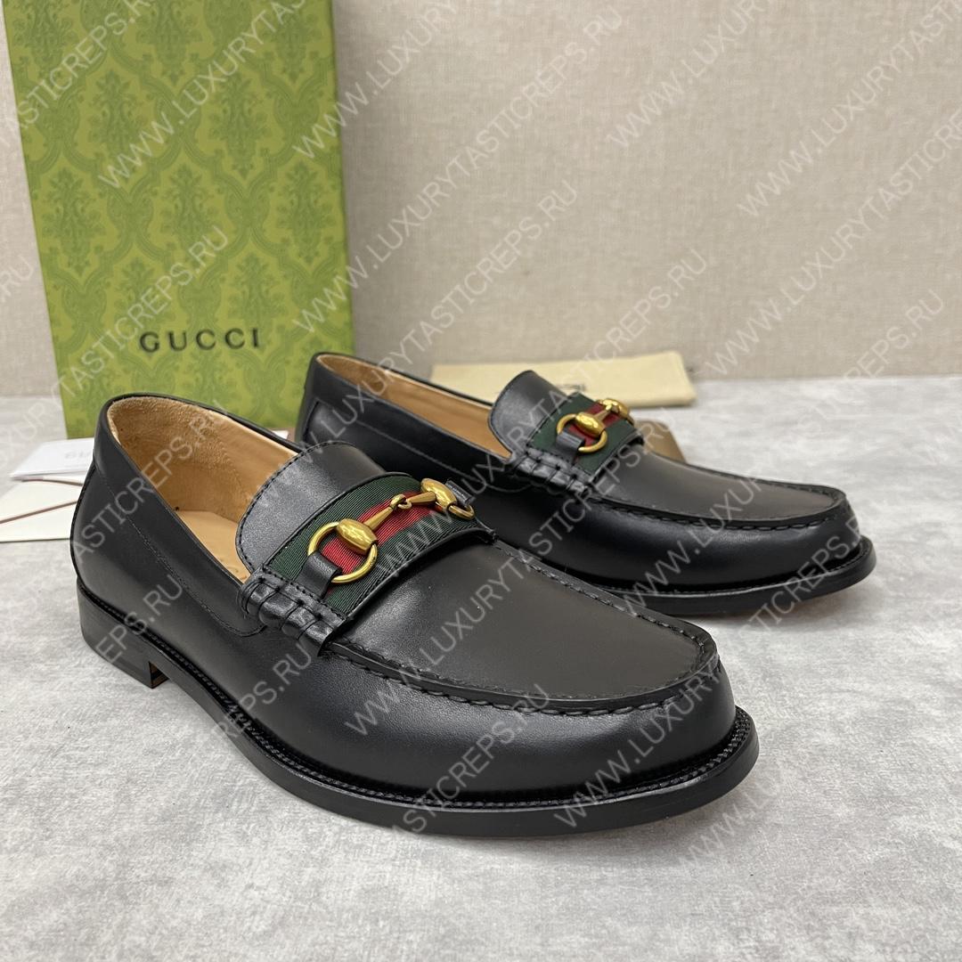 G*u*i loafer with horsebit black 655579