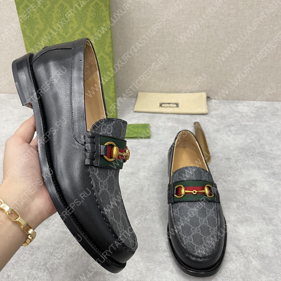 G*u*i loafer with horsebit grey 655579