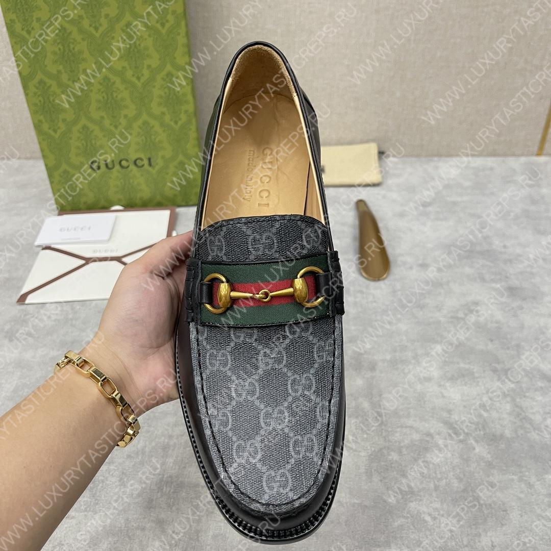 G*u*i loafer with horsebit grey 655579