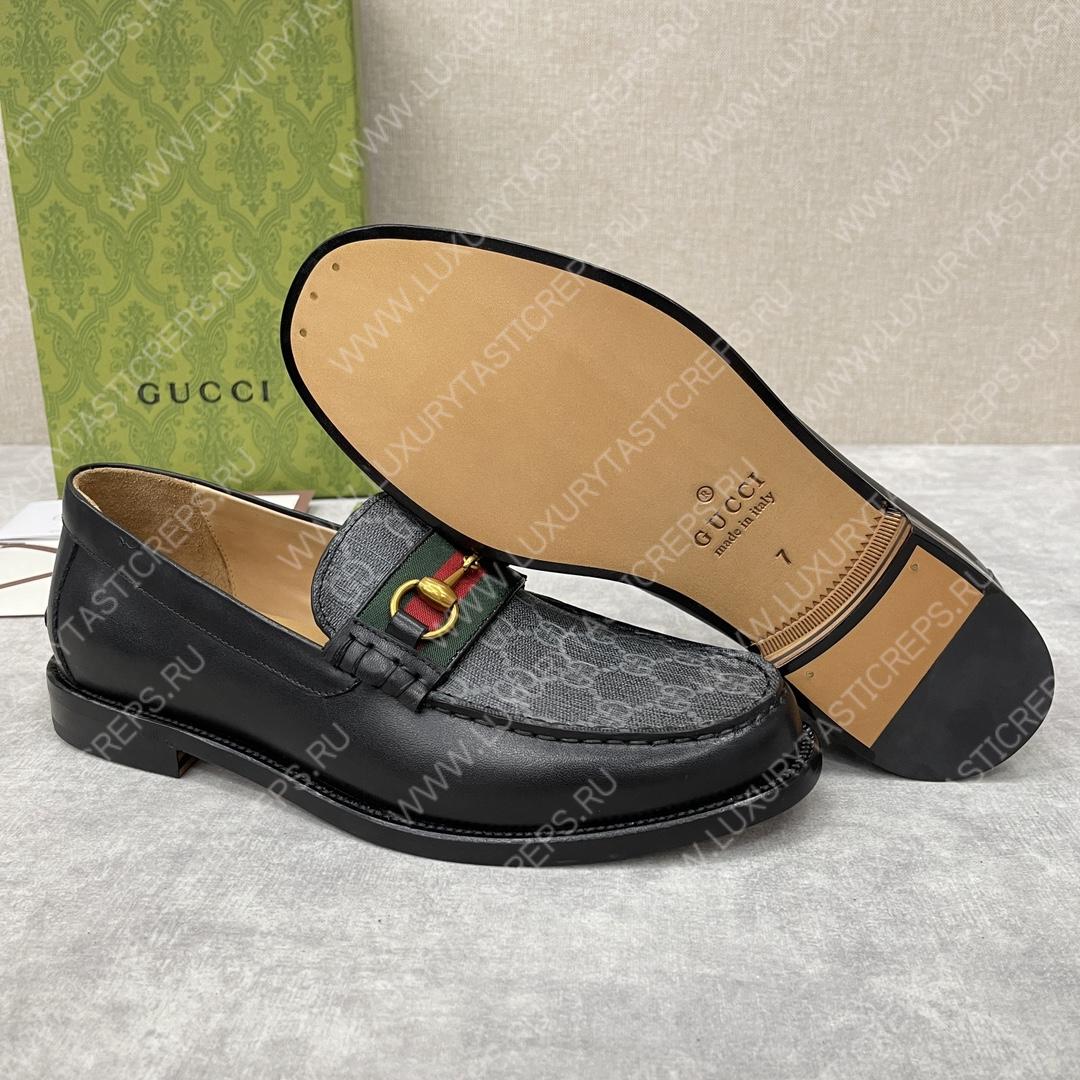 G*u*i loafer with horsebit grey 655579