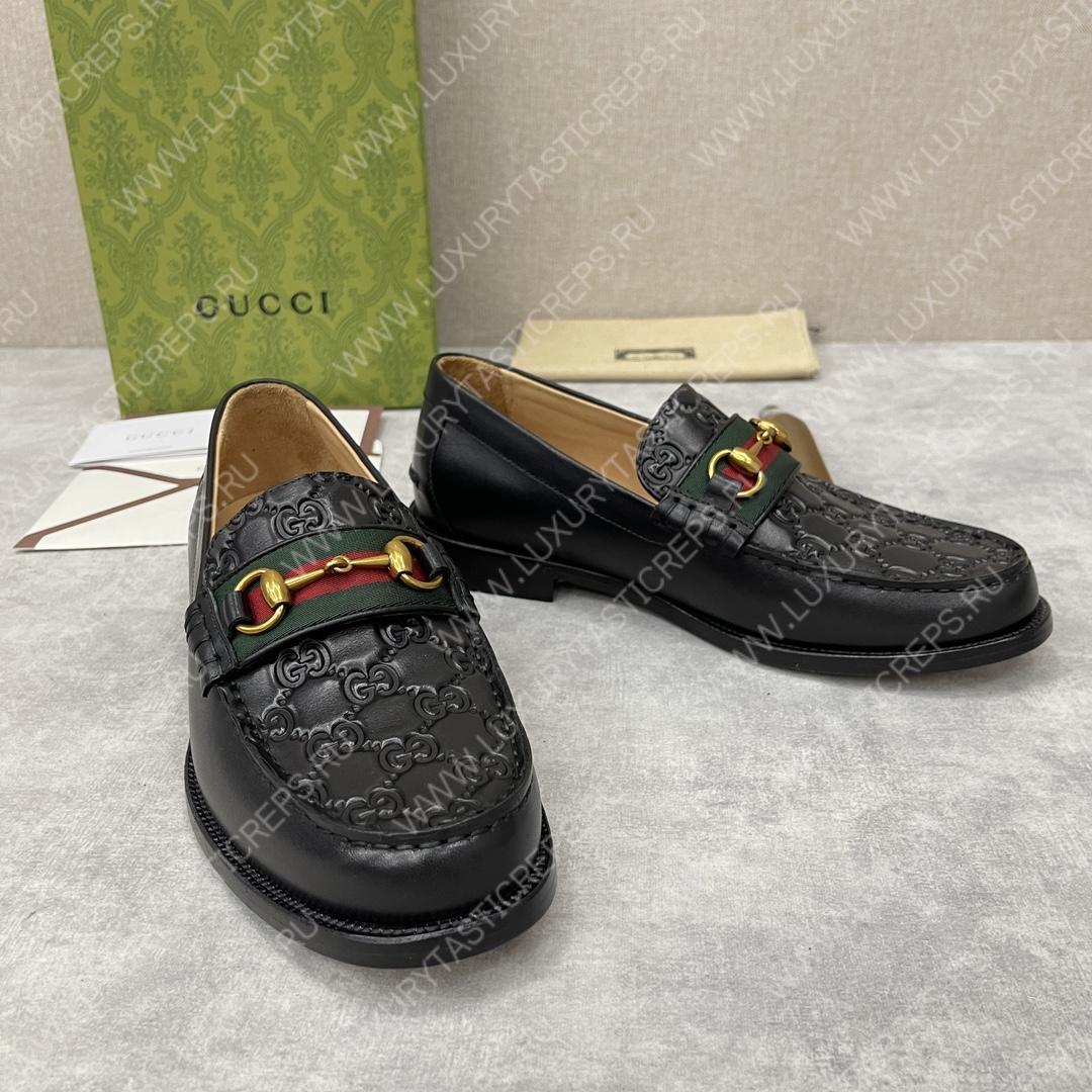 G*u*i loafer with horsebit black 655579